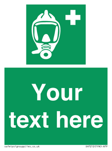 Custom sign safe condition Emergency escape breathing device